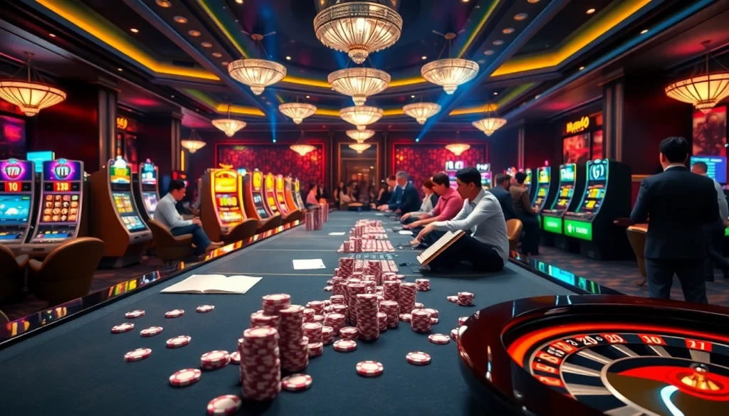 Engaging casino table scene at https://789betmedia.com/ featuring vibrant gaming atmosphere and professional dealers.