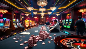 Engaging casino table scene at https://789betmedia.com/ featuring vibrant gaming atmosphere and professional dealers.