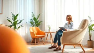 Donna Morgan Counselling session in a calming environment with a therapist and client.