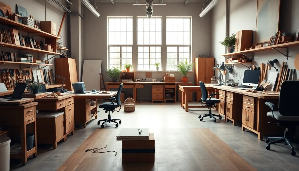 Stunning workshop furniture designed for creativity in an inspiring studio setting.
