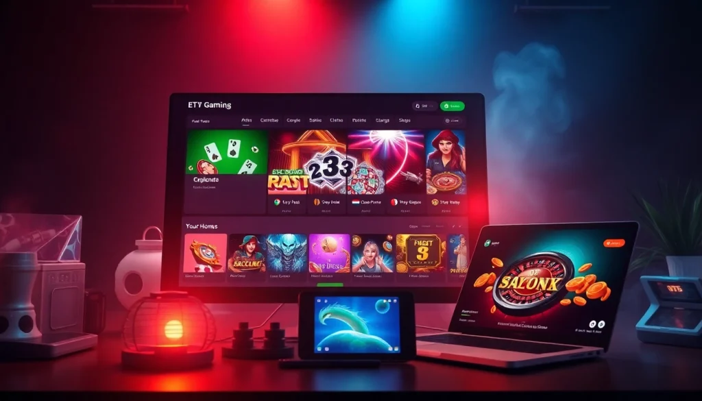 Modern online gaming interface showcasing https://33win.sh/ with diverse games and user-friendly design.