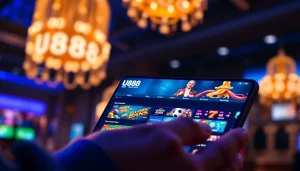 U888 online betting platform interface showcasing luxury gaming options in a user-friendly design.