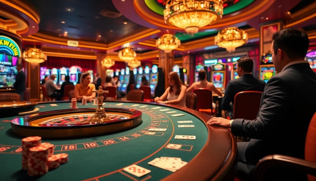 Experience thrilling gameplay at pg88 with vibrant casino tables, poker chips, and dynamic slot machines.