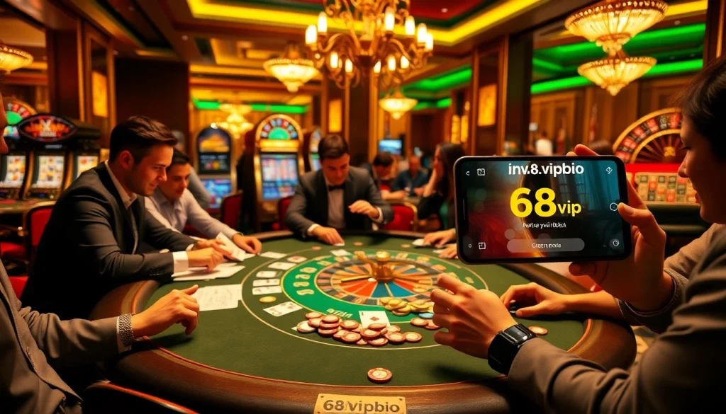 Experience thrilling poker plays at 68VIP's top online casino platform, featuring vibrant gameplay and professional setups.