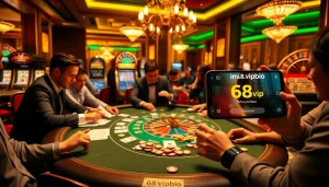 Experience thrilling poker plays at 68VIP's top online casino platform, featuring vibrant gameplay and professional setups.