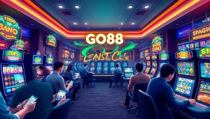 GO88 online gaming platform interface showing vibrant gaming activities