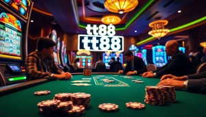 Engage with the thrilling tt88 gaming experience at an elegant casino table full of excitement.