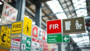 Engaging fire equipment signs Kenya illustrating safety protocols in a professional environment.