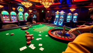 Players enjoying Baccarat at an elegant casino table featuring X88-themed elements and rich decorations.