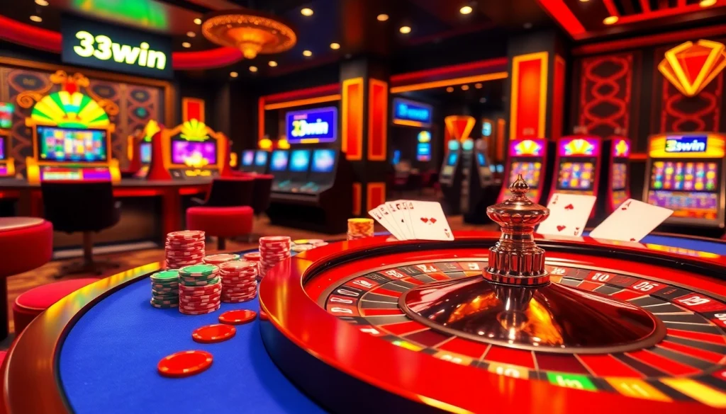 Experience thrilling betting action at 13win's upscale online casino, featuring vibrant tables and dynamic slot machines.