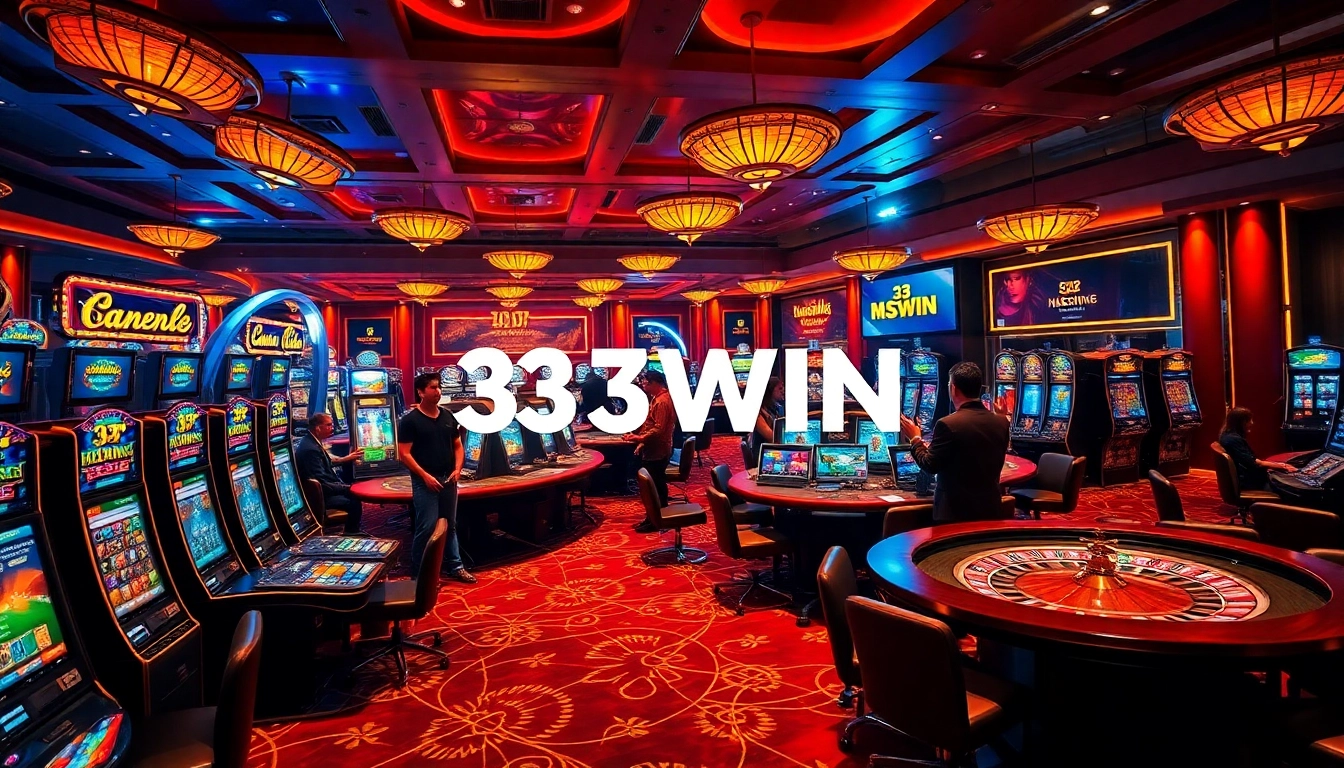 Experience the thrill of gambling at the luxurious 33WIN casino with vibrant slot machines and live dealers.