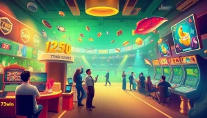 Engaging online gaming scene featuring 77win.com with sports betting and casino games.