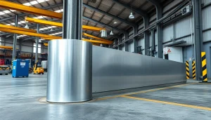 Odbojnica stalowa w magazynie przemysłowym, prezentująca trwałość i bezpieczeństwo.