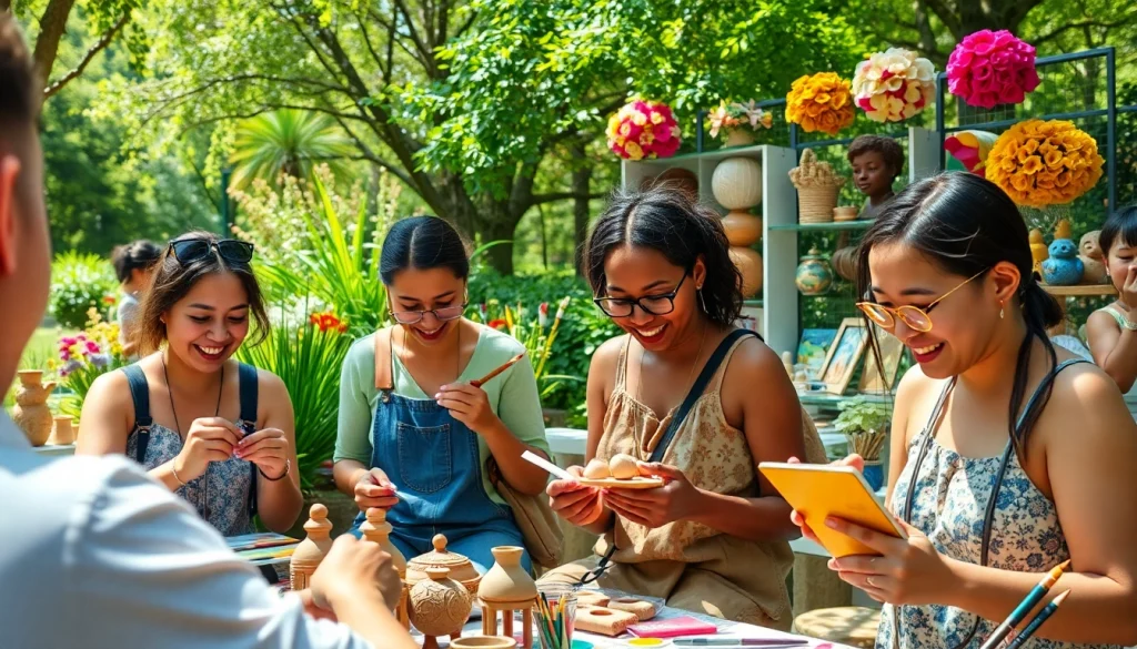Engaging individuals in various niche hobbies in a sunny park setting.
