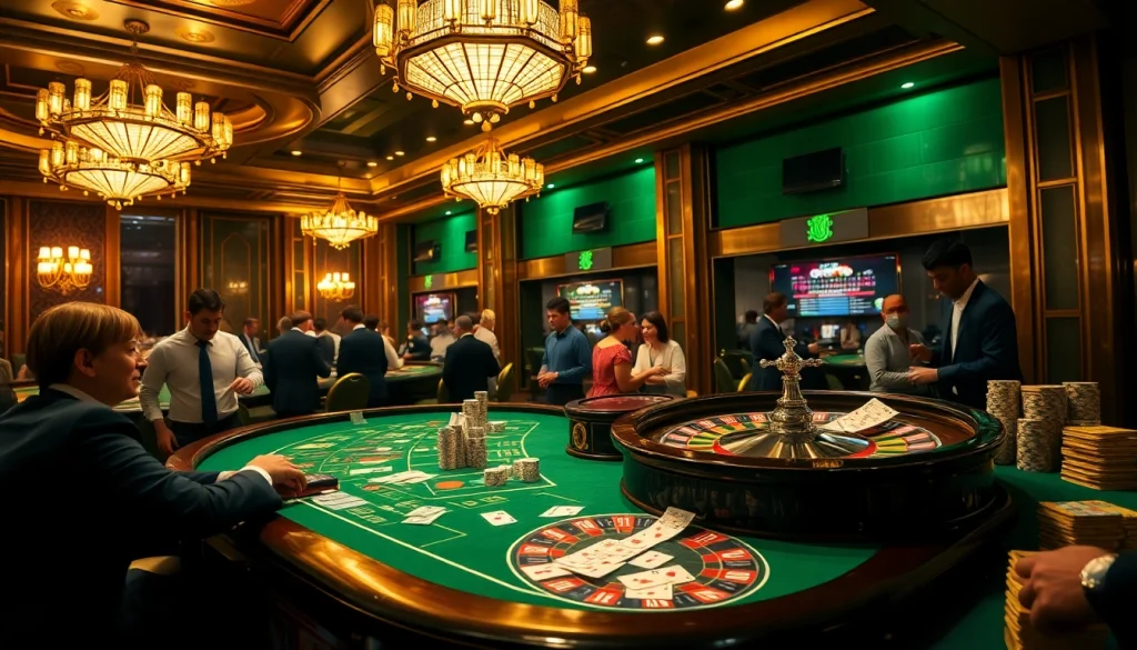 Experience the thrill of strategic bets at trang chủ 9bet in a luxurious casino setting.