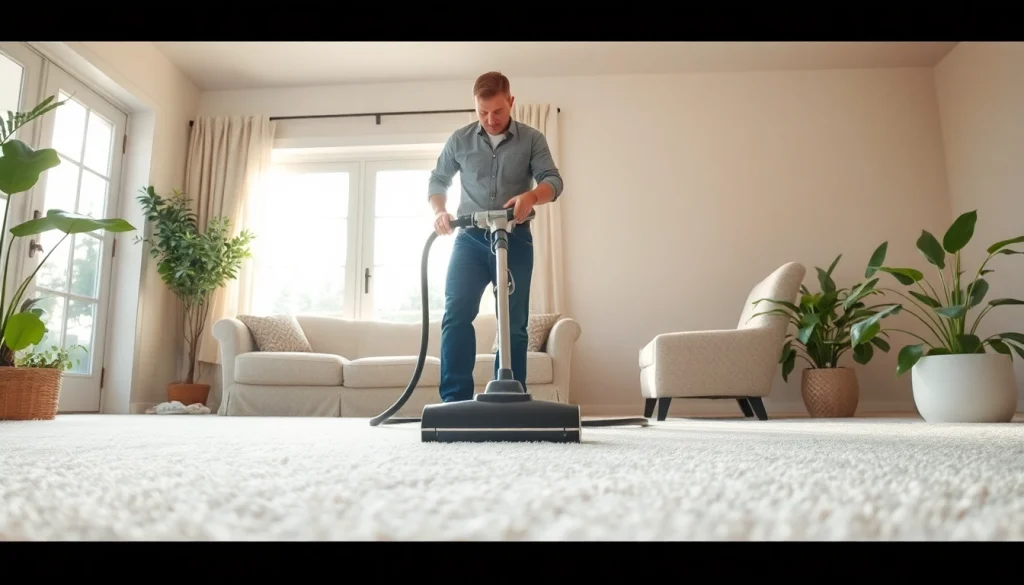 Efficient carpet cleaning roseville ca by a skilled technician in a cozy home.