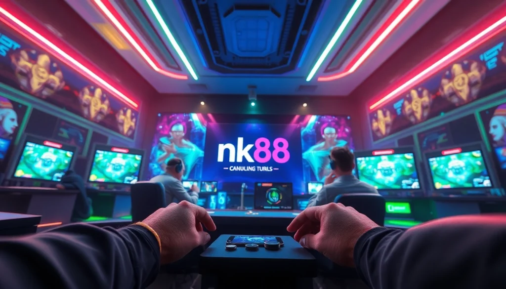 nk88 gaming experience showcasing vibrant digital interface and gameplay excitement