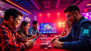 Online gaming excitement at https://go8s.bio/ showcasing diverse players and dynamic digital interfaces.