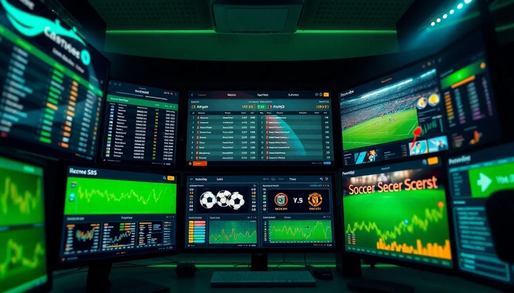 Interactive online dashboard displaying tỷ lệ kèo and live betting stats for soccer enthusiasts.