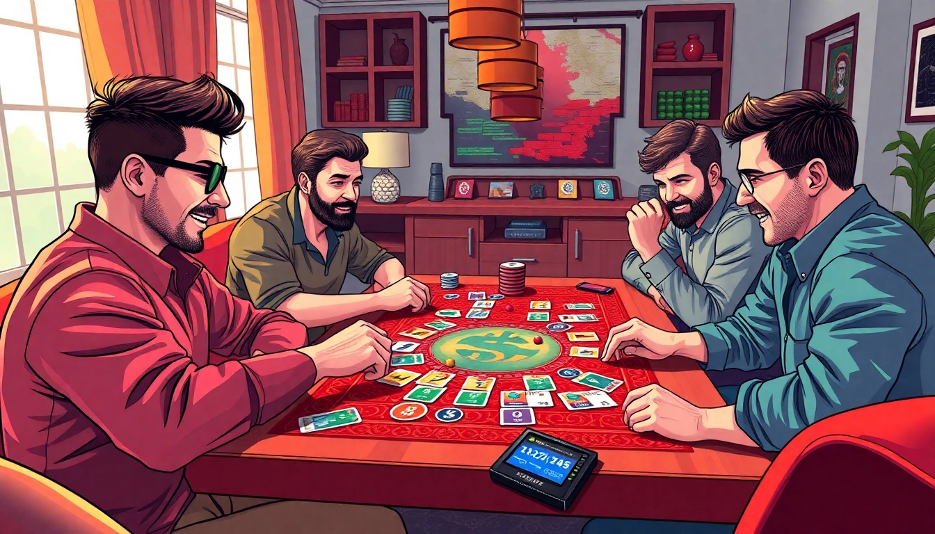 Players engaged in a thrilling game of winna, showcasing strategy and excitement in an inviting atmosphere.